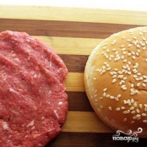 Рецепт фарша для бургеров. Котлета для гамбургера