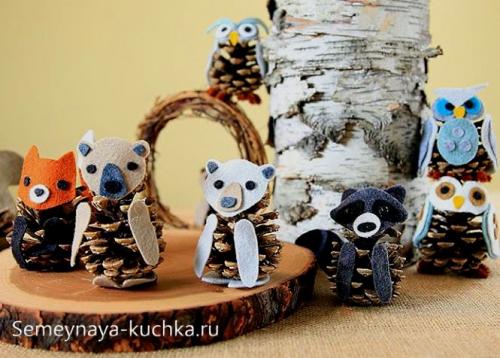 Поделки из природного материала. ЧЕШУЙКИ от шишек.