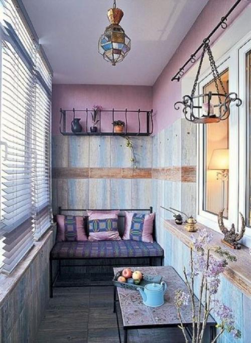 Балкон в стиле кантри белый. Кантри-стили для комнаты на балконе