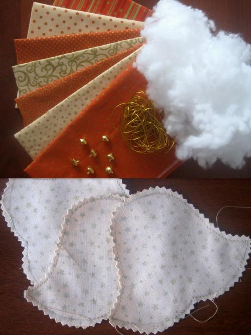 Новогодние игрушки своими руками из ткани. Елочные игрушки из ткани своими руками 03