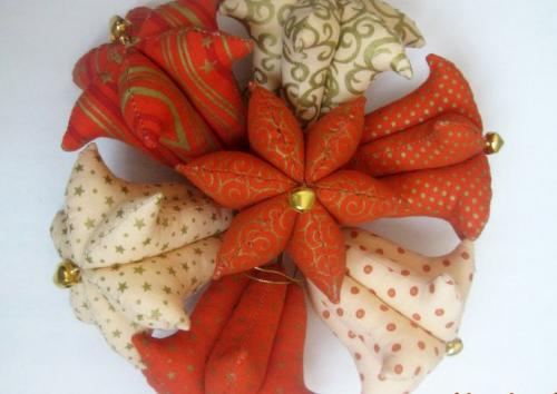 Новогодние игрушки своими руками из ткани. Елочные игрушки из ткани своими руками 02