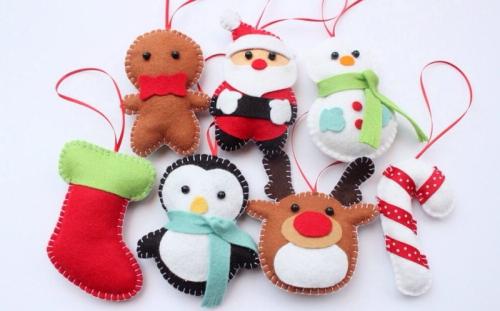 Новогодние игрушки своими руками из ткани. Елочные игрушки из ткани своими руками 22