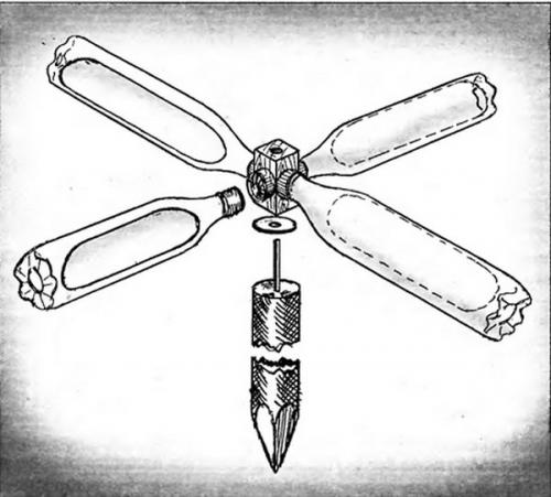 Шумелки из пластиковых бутылок. Простая вертушка из пластиковой бутылки