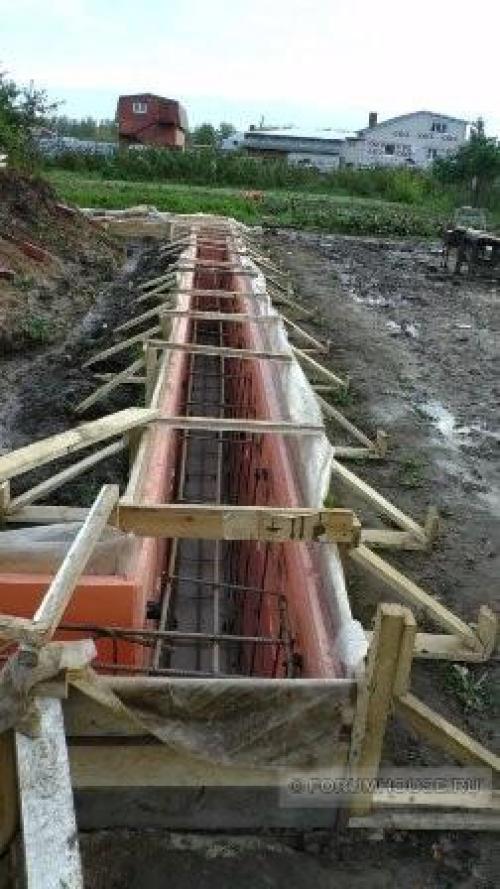 Гидроизоляция ленточного фундамента при заливке. Заливка ленточного фундамента в землю