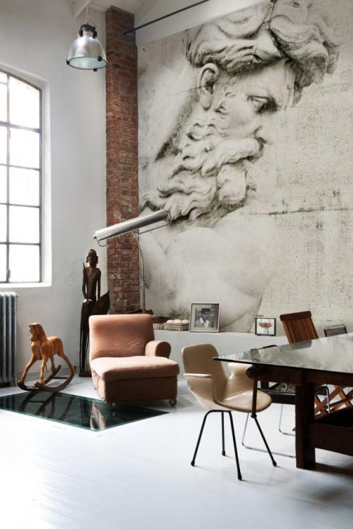 Стены в стиле лофт бетон. Брутальное очарование