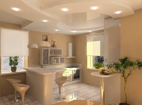 Потолок из гипсокартона на кухне. Выбираем дизайн гипсокартонного потолка для кухни