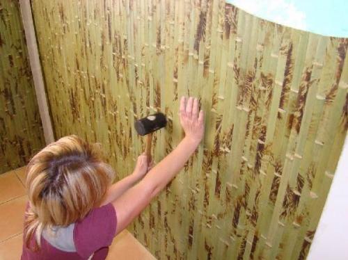 Как крепить бамбуковое полотно. Как клеить бамбуковые обои