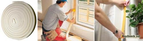 Герметик для окон на зиму.  Утепление деревянных окон на зиму изнутри