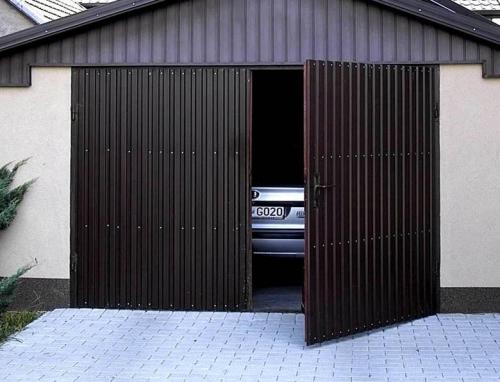 Ворота для гаража своими руками из профнастила. Изготовления гаражных ворот