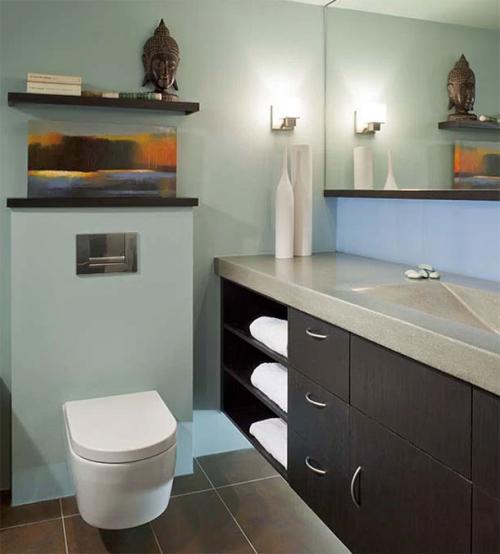 Чем отделать стены в туалете дешево и красиво. Отделка керамической плиткой или мозаикой 06