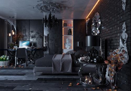 Спальня в черно белом стиле на даче. Черная спальня – советы по оформлению и отделочным материалам. 125 фото популярных комбинаций