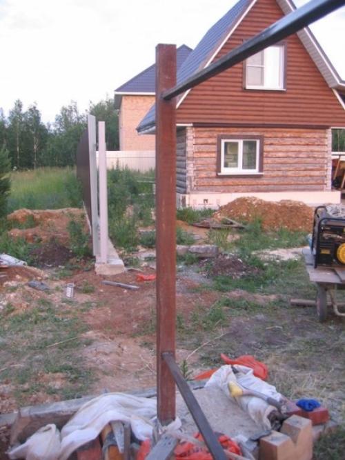 Подъемные ворота для гаража из профнастила своими руками. Особенности подъёмных ворот: 13 Подъемные ворота для гаража из профнастила своими руками. Особенности подъёмных ворот: 13