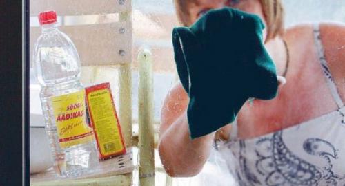 Мытье окон уксусом