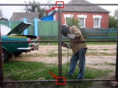 Гаражные ворота из профнастила своими руками. Как нарезать профлист для ворот своими руками. 06