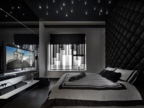 Спальня в черно белом стиле на даче. Черная спальня – советы по оформлению и отделочным материалам. 125 фото популярных комбинаций