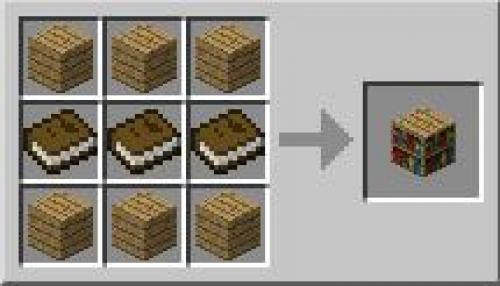 Как сделать книжную полку в майнкрафте. Как сделать книжные полки в Майнкрафте