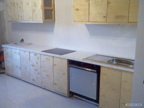 Кухня своими руками из фанеры.  Реальная кухня