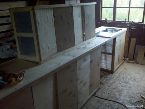 Кухня своими руками из фанеры.  Реальная кухня