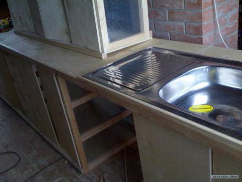 Кухня своими руками из фанеры.  Реальная кухня