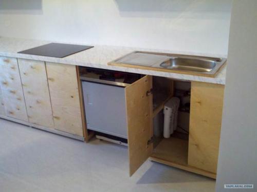 Кухня своими руками из фанеры.  Реальная кухня