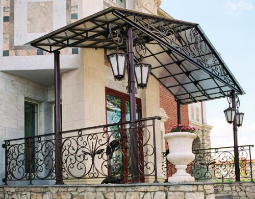 Как сделать навес к дому из металла. Каркас