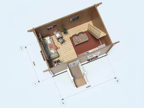 Планировка двухэтажного дома 6 н.  Проектирование и специфика технологий