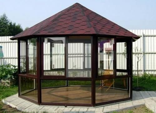 Закрытая беседка с мангалом. Закрытая беседка с барбекю или мангалом