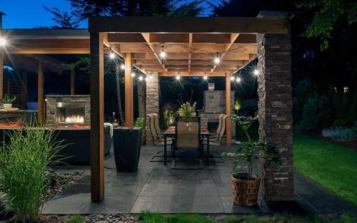 Идеи для беседки с мангалом. Беседка с мангалом — фото красиво оформленных беседок в современном стиле