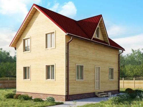 Проект дома 6 на 9 из бруса. Двухэтажный дом