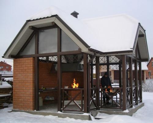 Идеи для беседки с мангалом. Беседка с мангалом — фото красиво оформленных беседок в современном стиле