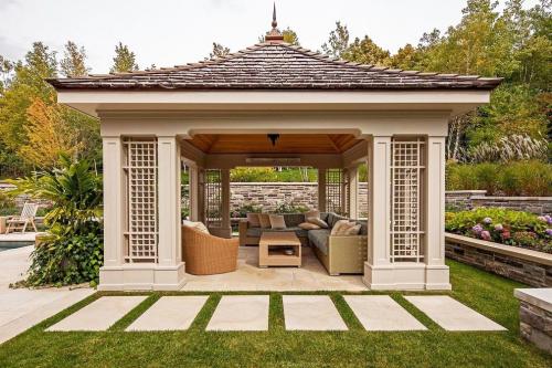 Идеи для беседки с мангалом. Беседка с мангалом — фото красиво оформленных беседок в современном стиле 19