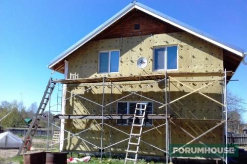 Как утеплить деревянный дом снаружи. Утепление брусового дома каменной ватой