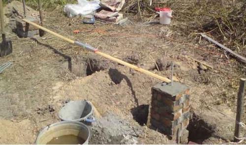 Фундамент из блоков для сарая. Столбчатый фундамент