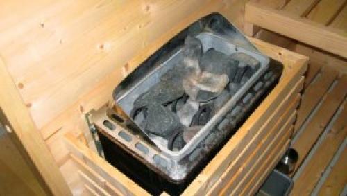 Как установить в сауне электрокаменку. Сборка и установка 02