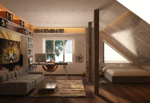 Дизайн комнаты на чердаке. Строительные работы, необходимые при обустройстве чердачного помещения