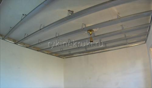 Каркас для гипсокартона потолок. Уро.  Как сделать каркас для гипсокартона на потолке