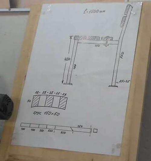Лавка из профиля. Делаем своими руками скамью без спинки 03