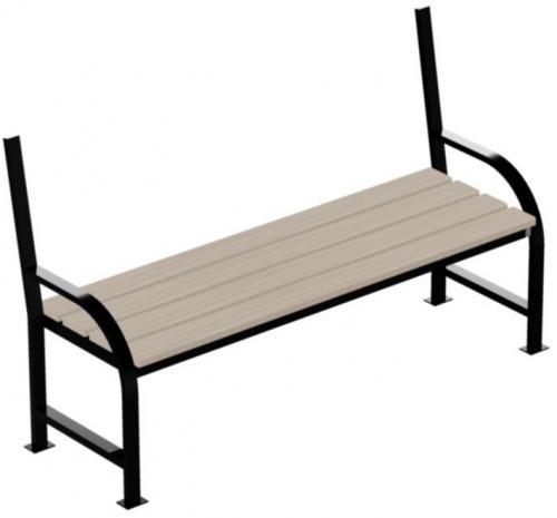 Лавка из профиля 40х20. Скамья со спинкой из профильной трубы