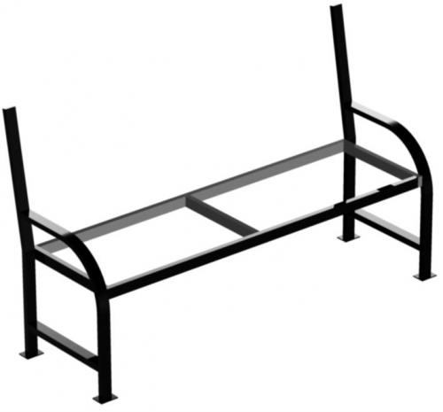 Лавка из профиля 40х20. Скамья со спинкой из профильной трубы