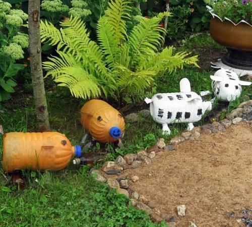 Клумба из пластиковых бутылок пошагово. Форма клумб и бордюров из пластиковых бутылок