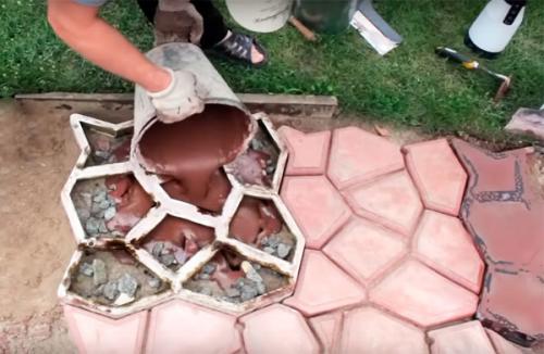 Формы своими руками для изготовления садовых дорожек. Садовая дорожка своими руками при помощи формы