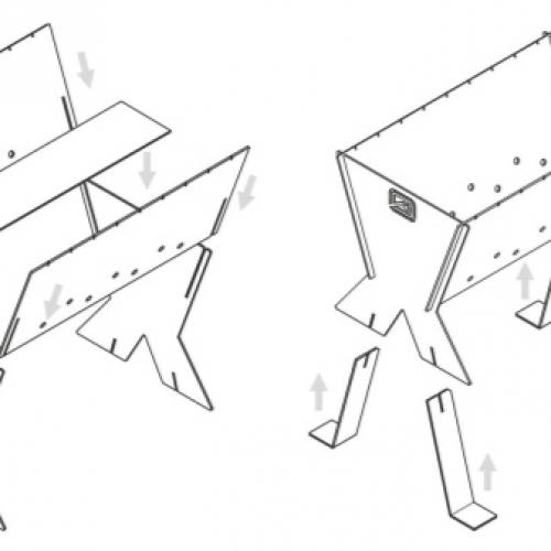 С чего сделать мангал. Способ третий: на каркасе из уголков 10