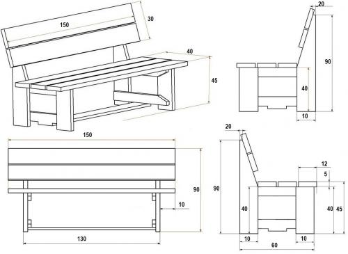 Детская лавочка своими руками. Современные конструкции садовых скамеек, изготовление своими руками