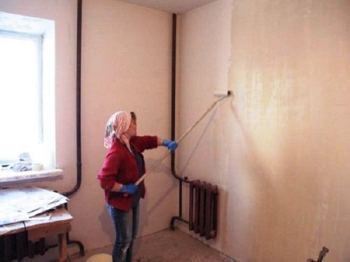 Ракельная покраска стеклообоев. Покраска и поклейка стеклообоев