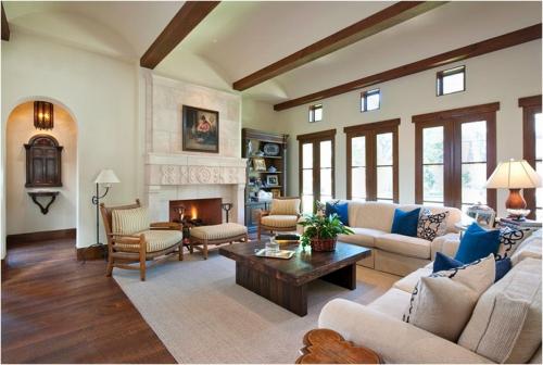 Отделка потолка деревянными балками. Стилевое решение при оформлении балками