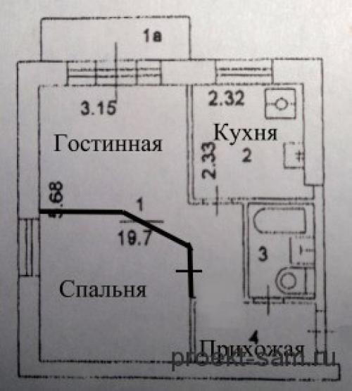 Планировка однокомнатной квартиры