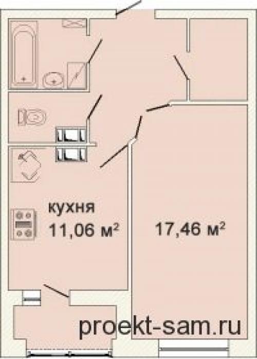 Планировка однокомнатной квартиры