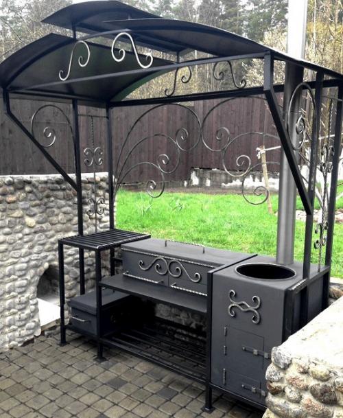 Деревянная беседка с мангалом. Особенности беседки с мангалом