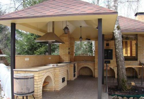 Простая летняя кухня на даче. Летняя кухня своими руками: удачные проекты, варианты обустройства и правила постройки (100 фото + видео)