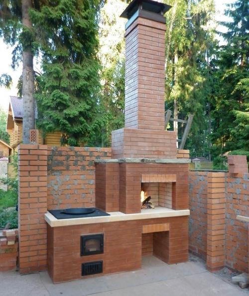 Летняя кухня с мангалом из кирпича схемы по шагам. Мангал из кирпича своими руками: пошаговая инструкция постройки и чертежи лучших моделей для дома и дачи